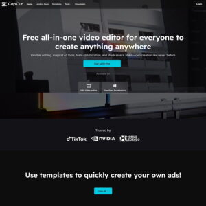 Theme WordPress giới thiệu Capcut