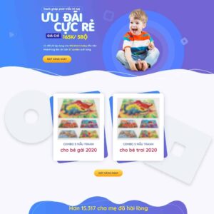 Theme WordPress Landing page đồ chơi xếp hình