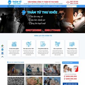 Theme WordPress công ty, dịch vụ thám tử