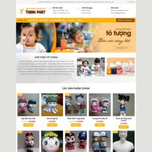 Theme WordPress bán tượng tô màu thạch cao